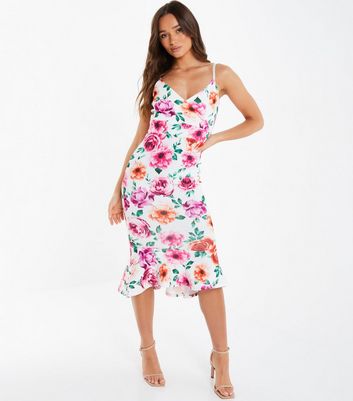 Quiz floral midi store dress