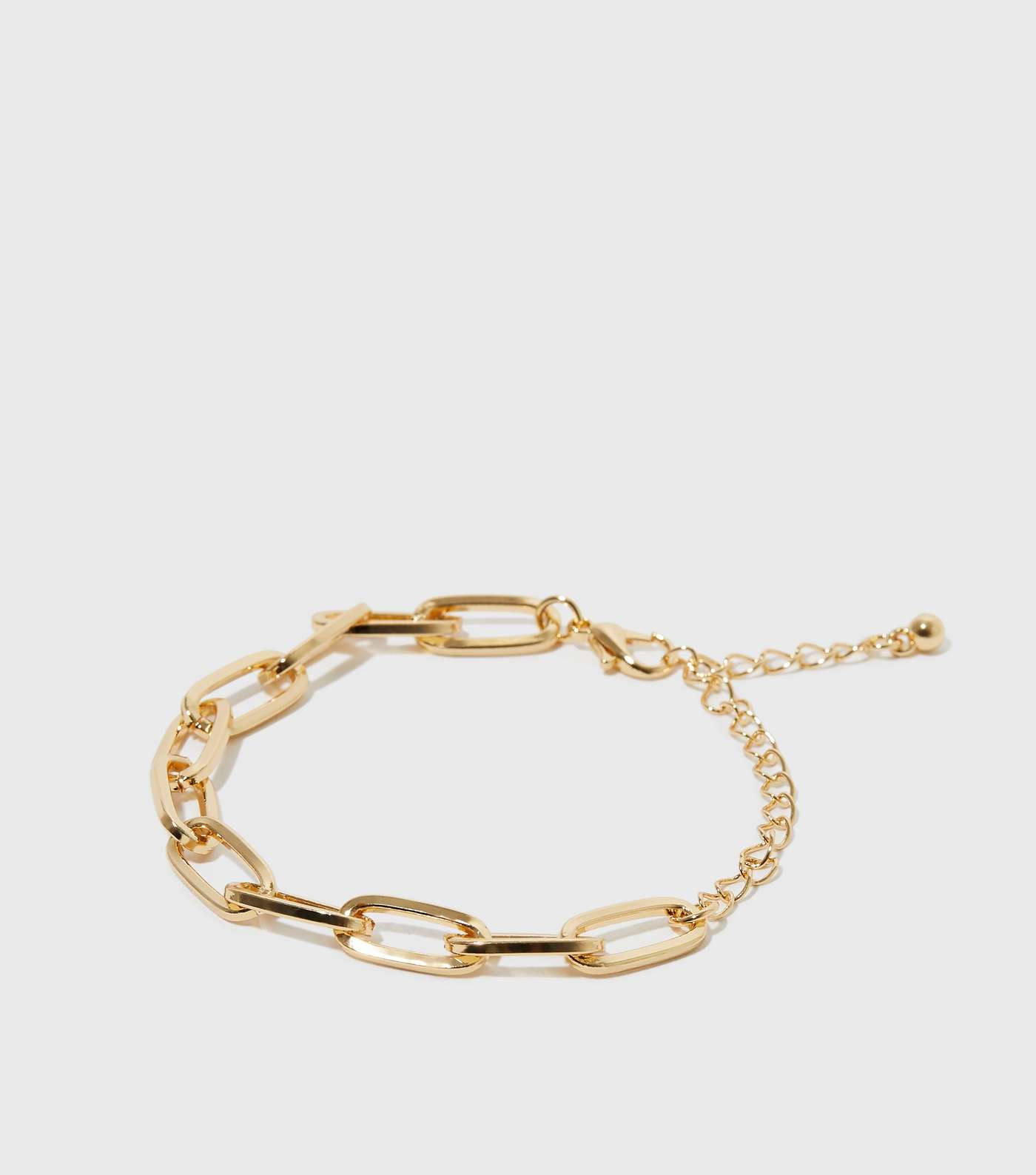 Real Gold Plate Rectangle Chain Bracelet Image 2