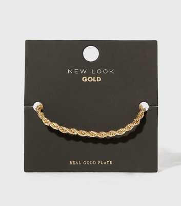 Real Gold Plated Twist Toggle Bracelet