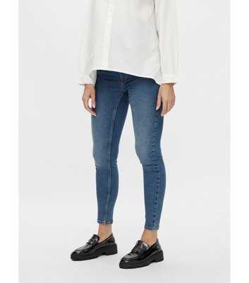 Mamalicious Maternity Blue Over Bump Skinny Jeggings
