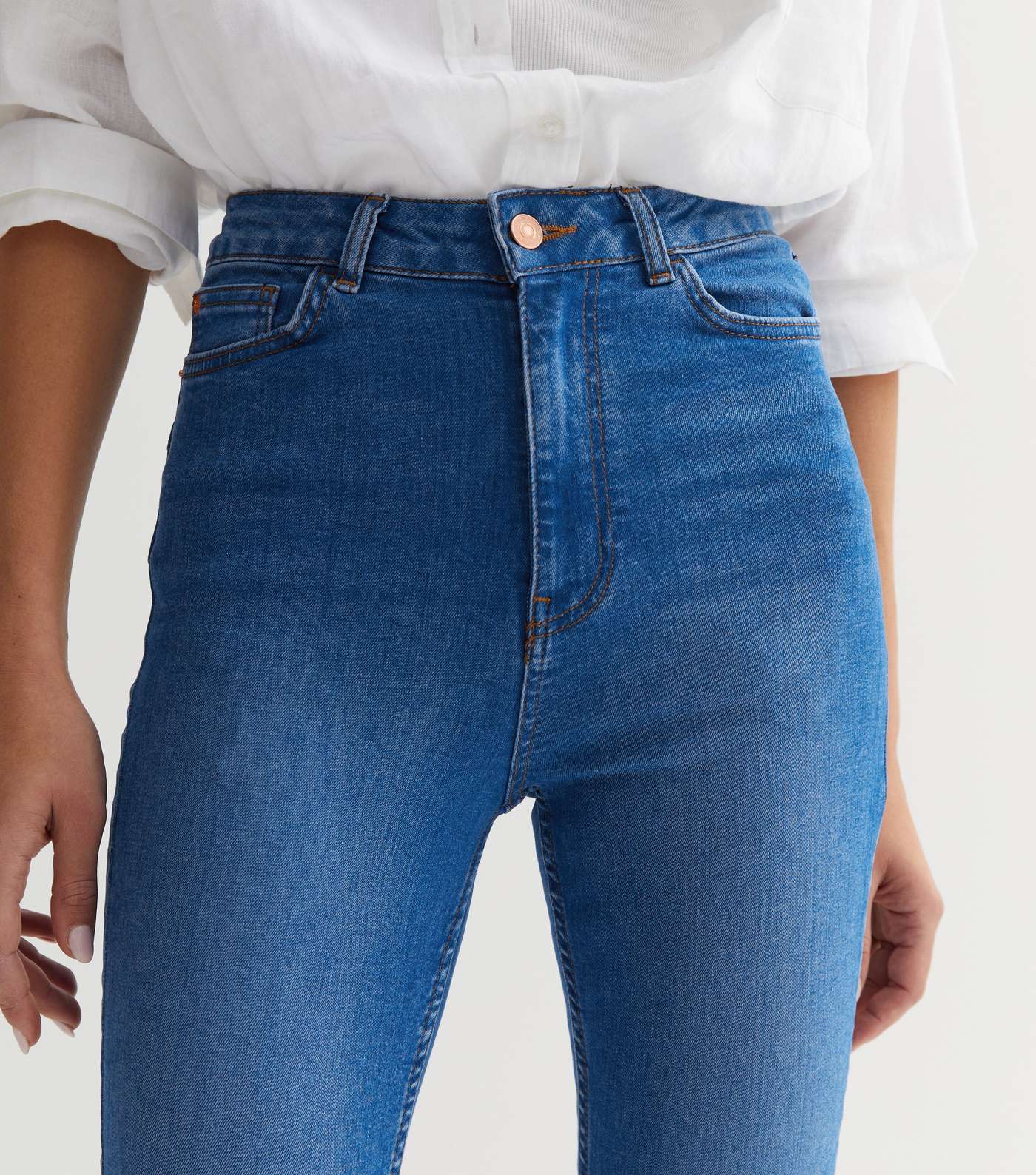 Bright Blue Lift & Shape Jenna Skinny Jeans Image 2