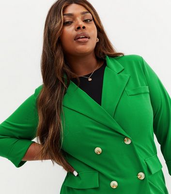 Curves Green Utility Blazer New Look