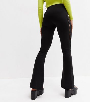 NEON \u0026 NYLON Black Split Hem Flared 