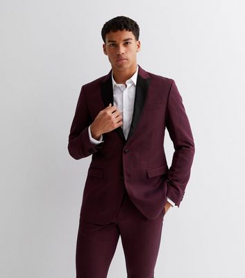 burgundy suit river island