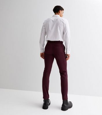 Buy Men Burgundy Trousers online in India