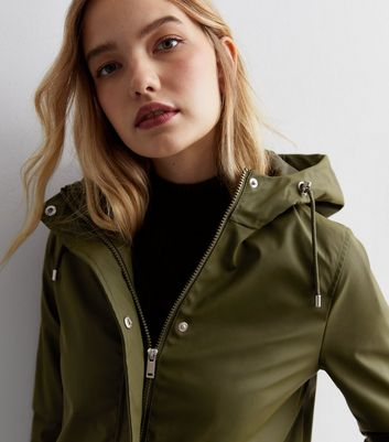 Womens khaki rain mac sale