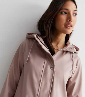 Mid Pink Hooded Rain Anorak