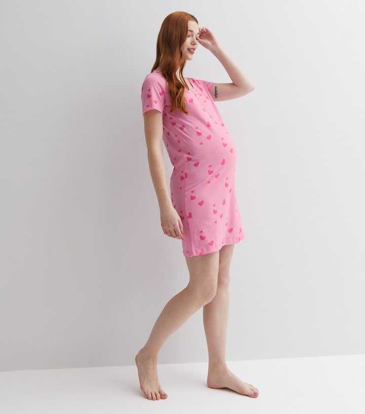 Mamalicious Maternity nursing function pjyama set in pink