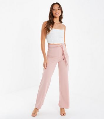 pink trousers new look