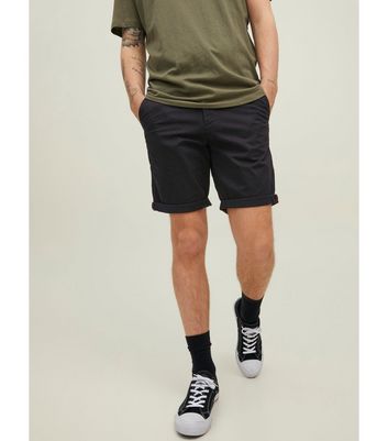 Jack \u0026 Jones Black Roll Hem Chino 