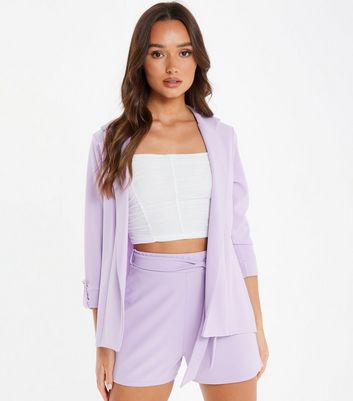 Lilac blazer outlet and shorts