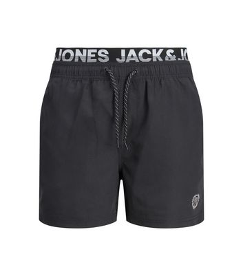 Jack \u0026 Jones Black Waist Logo Swim 