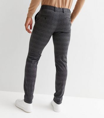 Jack  Jones Casual Trousers  Buy Jack  Jones Grey Mid Rise Check Trousers  28 OnlineNykaa fashion