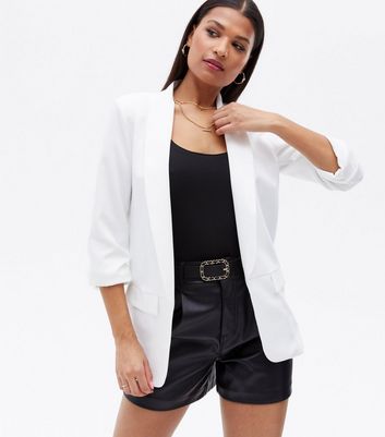 Three quarter hot sale sleeve blazer