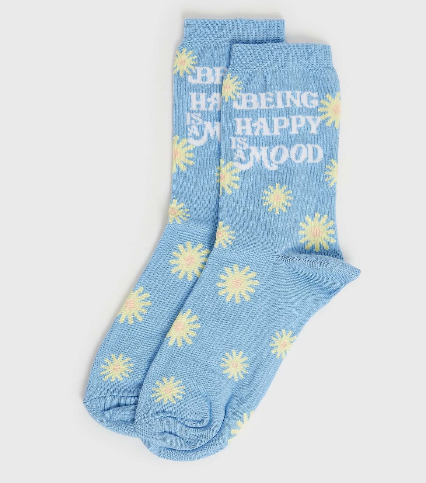 Bright Blue Sunshine Being Happy Is a Mood Socks