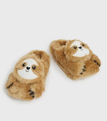 sloth slippers new look