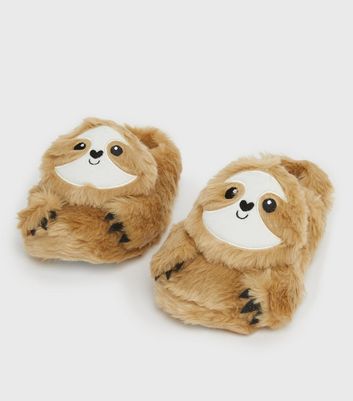 Light Brown Faux Fur Sloth Mule 