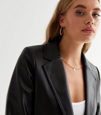 leather blazer tall