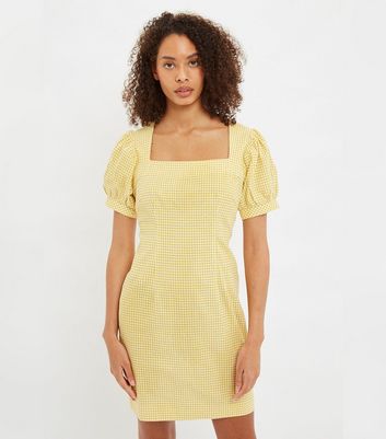 new look yellow gingham dress