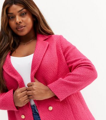 Plus size shop boucle coat