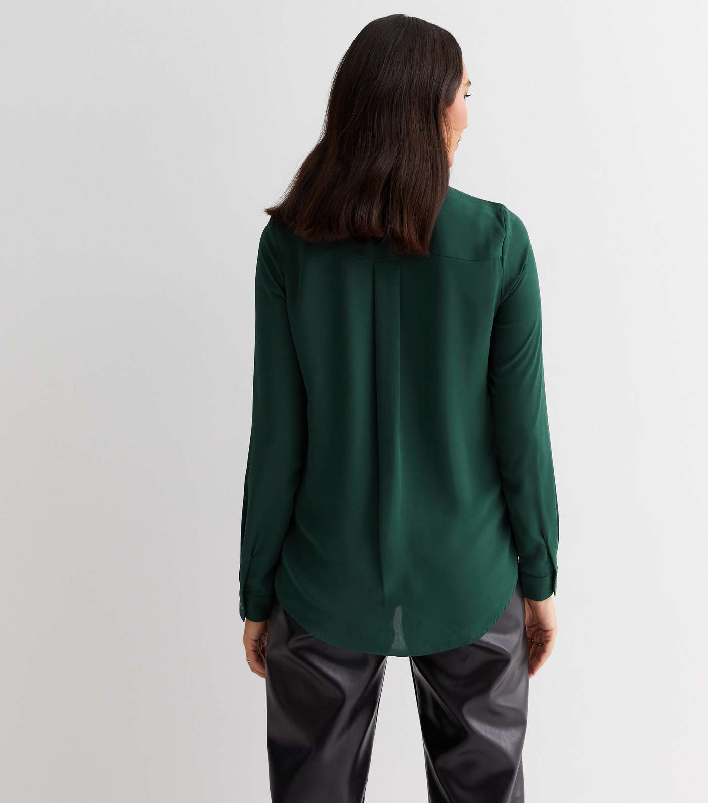 Tall Dark Green Long Sleeve Shirt Image 4