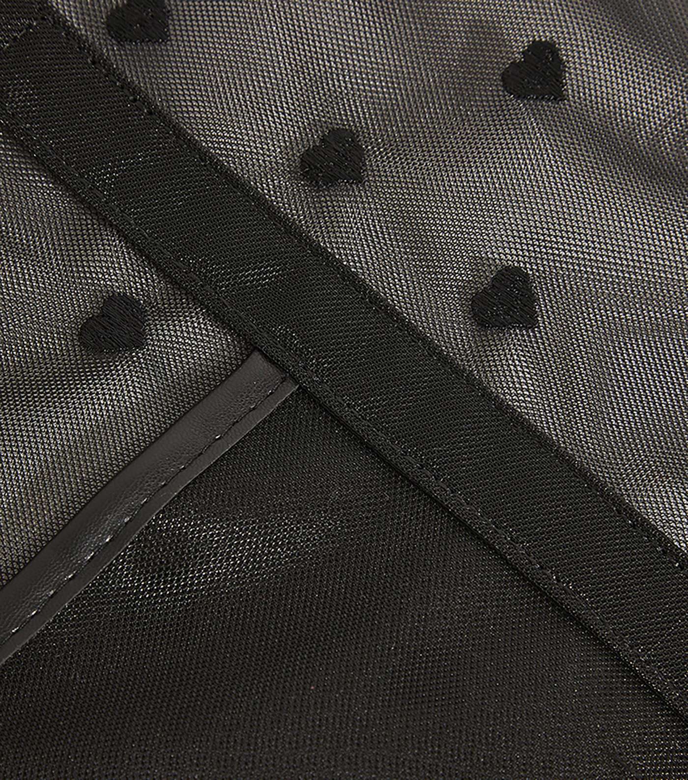 Skinnydip Black Heart Mesh Tote Bag Image 6