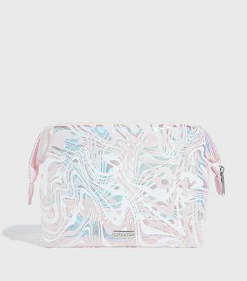 Skinnydip Pink Swirl Makeup Bag