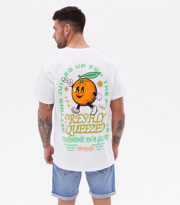 White Freshly Squeezed Orange Logo T 