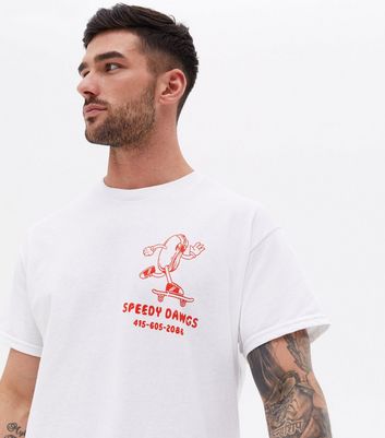 Herrenmode Bekleidung für Herren White Fast Food Logo T-Shirt