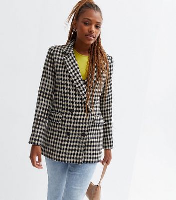 Checkered sale oversized blazer