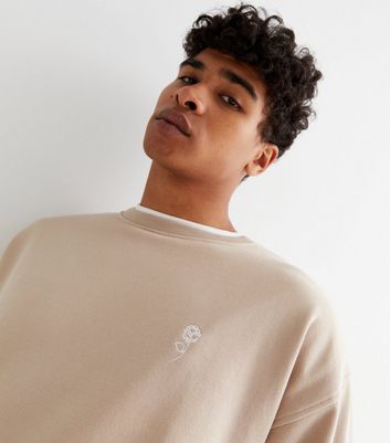 Stone Rose Embroidered Crew Neck 