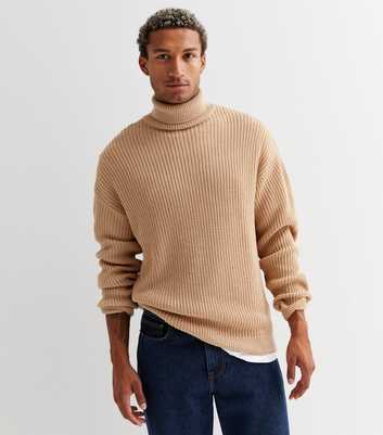 Stone Roll Neck Relaxed Fit Jumper