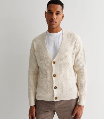 White cable sales knit cardigan