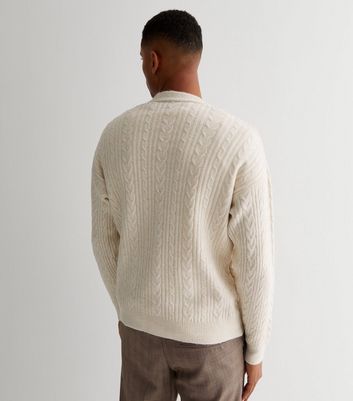 Mens white sale pullover sweater