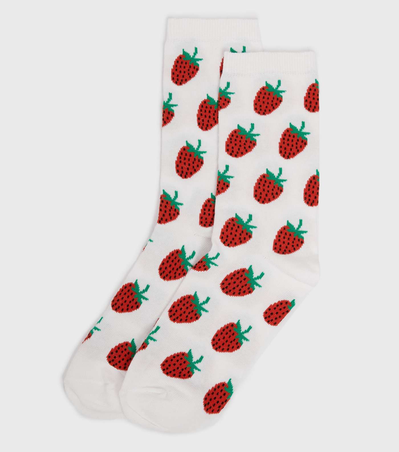 White Strawberry Socks