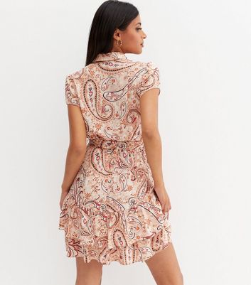 White Paisley Double Tiered Mini Shirt 