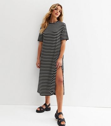 Black t shirt dress new look online