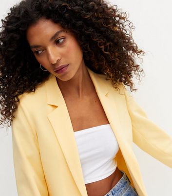 Pale yellow sale blazer womens