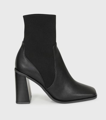 New look heeled square toe sales ankle boot