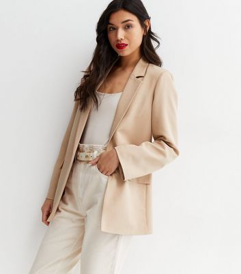 new look camel blazer