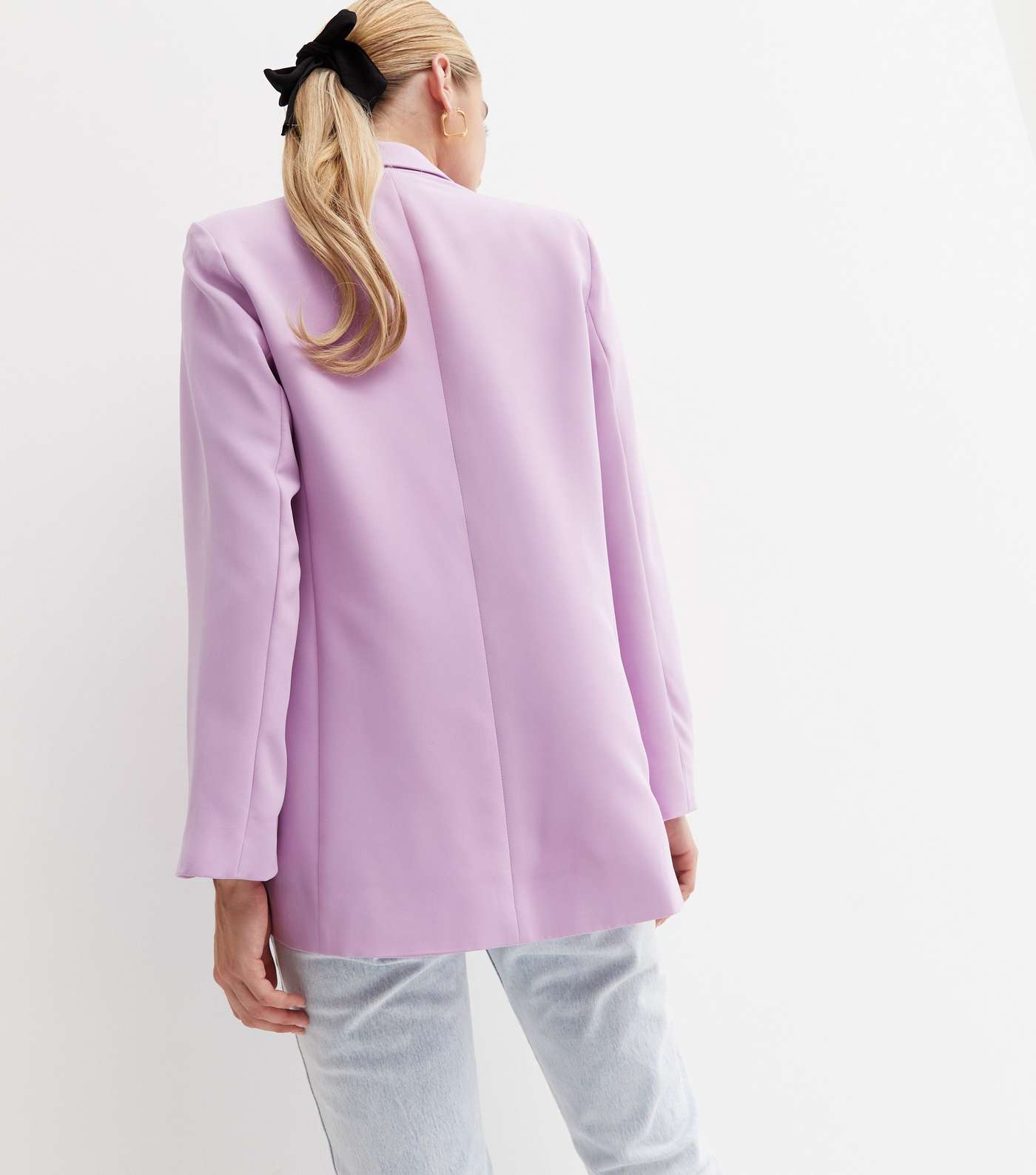 Lilac Long Sleeve Relaxed Fit Blazer Image 4