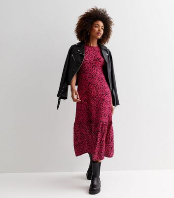 Crinkle Ruched Short Sleeve Midi Dress 