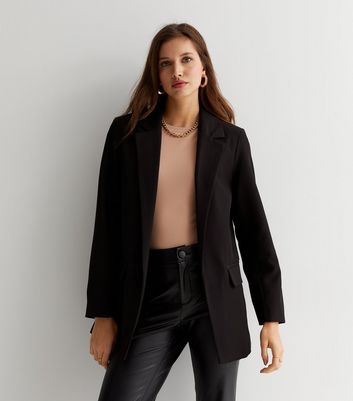 Black Long Sleeve Relaxed Fit Blazer