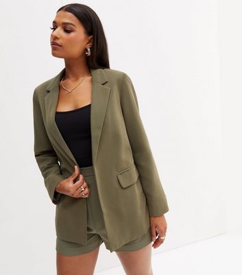 Khaki blazer ladies sale