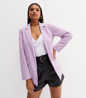 Long purple clearance blazer