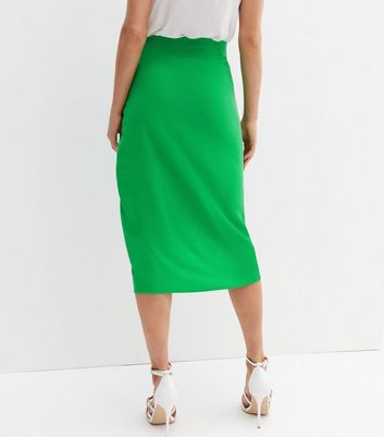 Midi pencil hotsell skirt green