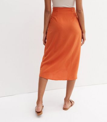 Orange skirt outlet new look