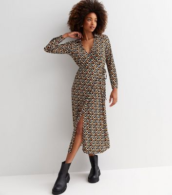 New look long sleeve best sale midi dress