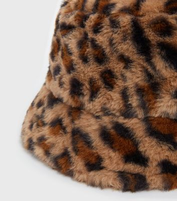 Leopard hot sale fur hat