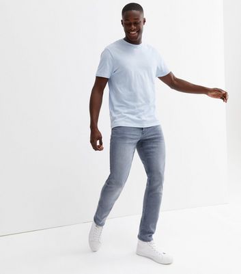 Sons Grey Acid Wash Slim Fit Jeans 